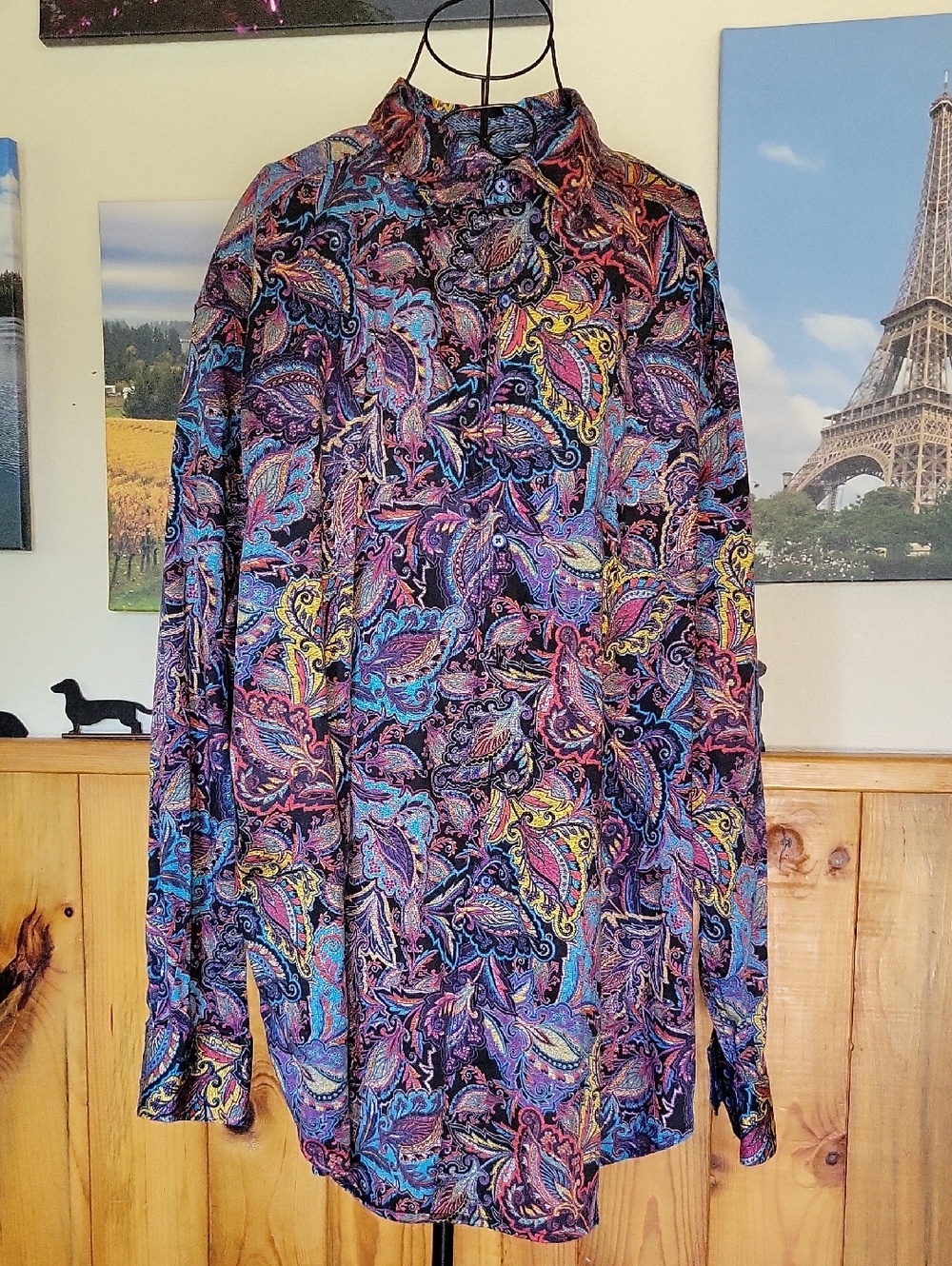 Robert Graham Multicolor Paisley Button-Down Shirt - Purple, Blue, Yellow, Pink
